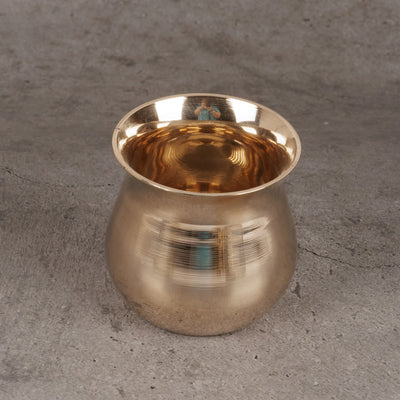 Sacred Bronze Kalash | Hand-Hammered Kansa - 78:22 Bronze Healing Detox Vessel from Jodhpur