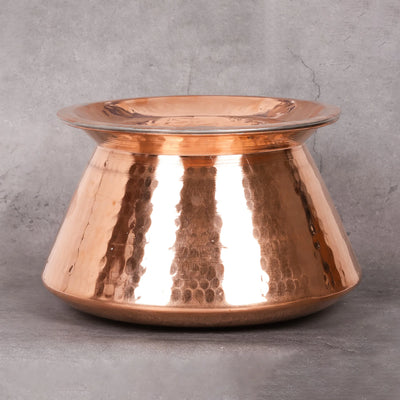 Copper dutch oven pot with lid - hand-hammered non-toxic copper cooking pot — 100 pure copper, solid not plated