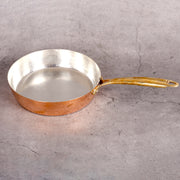Copper Frying Pan with Brass Handle – Traditional Cookware for Healthy Cooking - Main product view
