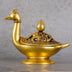 Artisanal Brass Duck-Shape Aroma Lamp | Hand-Hammered Brass - Lead-Free Heritage Decor Vessel from Jodhpur