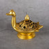 Detail of Artisanal Brass Duck-Shape Aroma Lamp - Artisanal Brass Hand-Hammered Texture and Quality Finish