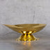Brass lotus diya detail - handcrafted sacred oil lamp from Jodhpur India