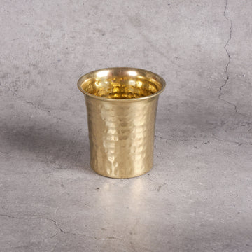 Brass Thali Set Dana - Traditional Dining Set - Detailed side angle view showing key features and dimensions.