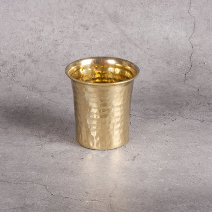 Brass Thali Set Dana - Traditional Dining Set - Detailed side angle view showing key features and dimensions.