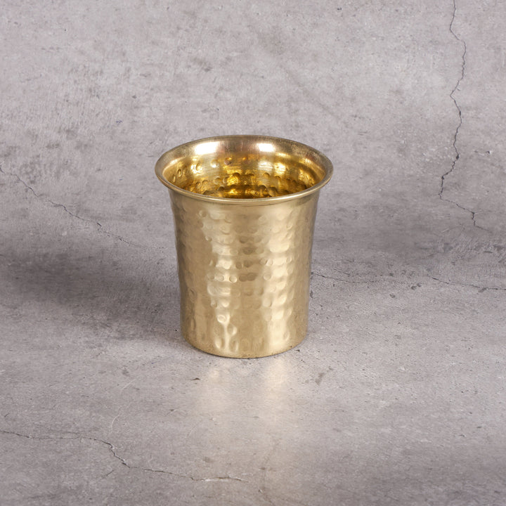 Brass Thali Set Dana - Traditional Dining Set - Detailed side angle view showing key features and dimensions.