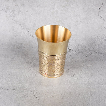 Brass Heritage Thali Set - Traditional Dining Set - Additional product angle for enhanced viewing.