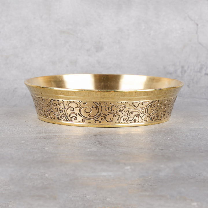 Brass Heritage Thali Set - Traditional Dining Set - Additional product angle for enhanced viewing.