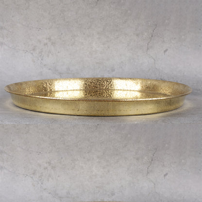 Brass Heritage Thali Set - Traditional Dining Set - Detailed side angle view showing key features and dimensions.