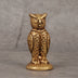 Brass owl statue sculpture - hand-cast owl symbol of wisdom and prosperity