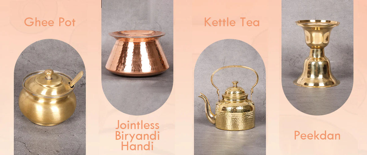 Premium Copper Brass Bronze Products - Handcrafted Traditional Indian Metalware