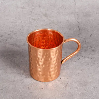 The Copper Morning Ritual – Tongue Scraper + Hammered Water Bottle + Pair of Mugs